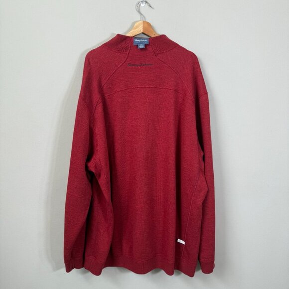 Tommy Bahama Flipsider Half Zip Sweater Pullover Men's 3XT Red Reversible NWOT - Picture 12 of 16